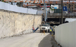 Constructora Estrella reconstruirá el muro del paso a desnivel de la 27 de Febrero