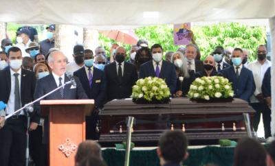 Entre llanto y dolor sepultan restos de expresidente del Senado, Reinaldo Pared Pérez