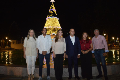 Alcaldía del DN ilumina la ciudad con encendido del árbol navideño